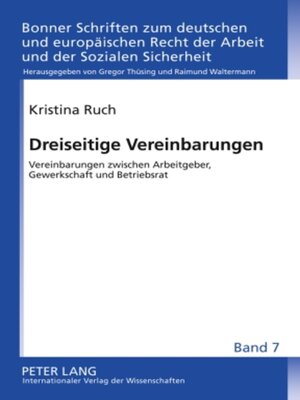 cover image of Dreiseitige Vereinbarungen